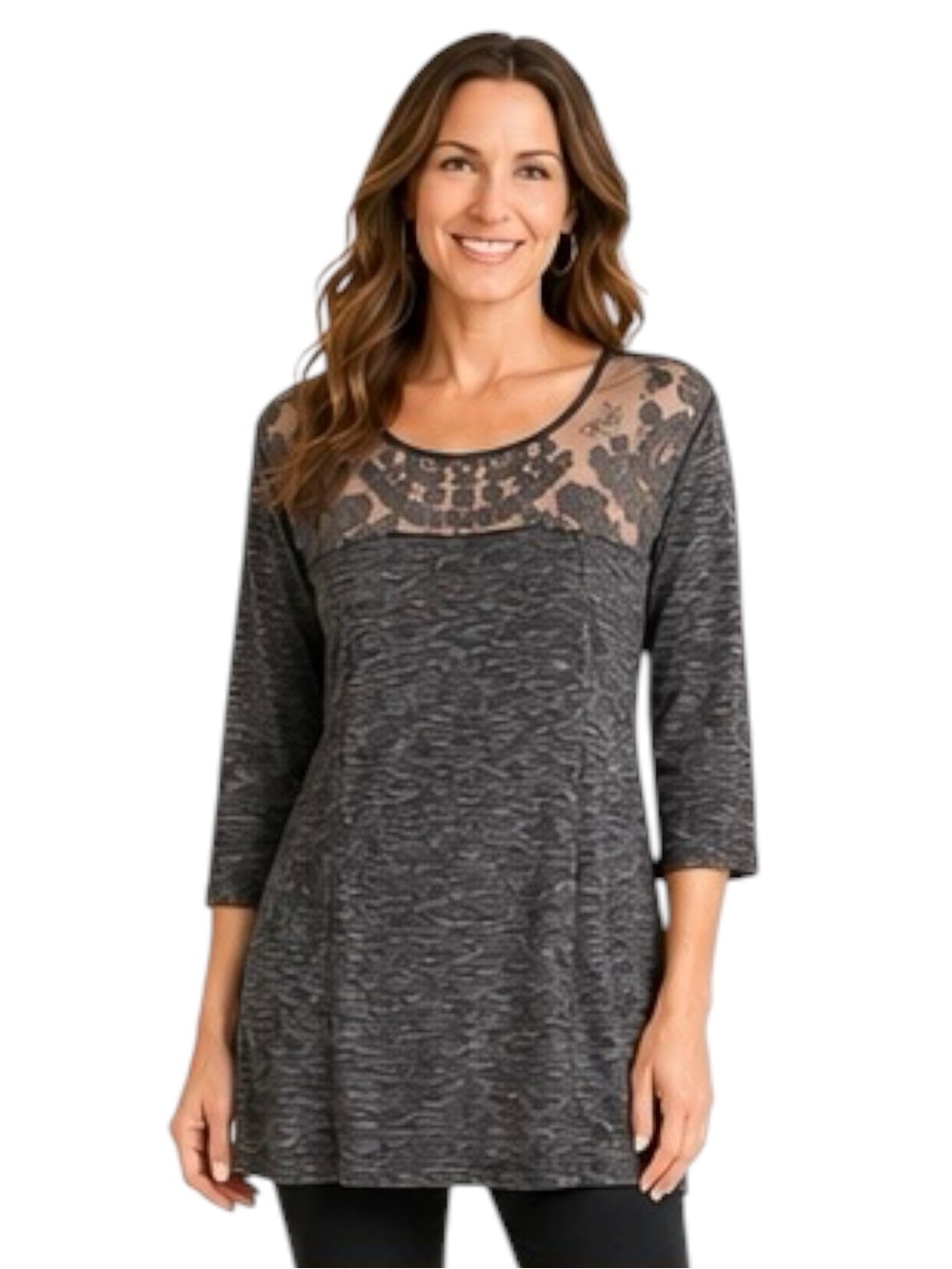 Blu Pepper | Embroidery Knit Tunic Sz M EUC
